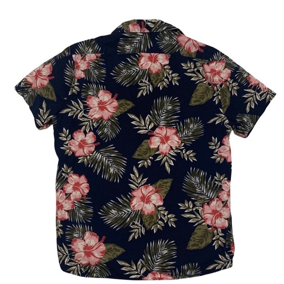 Express Hibiscus print short sleeve shirt - Picture 4 of 4